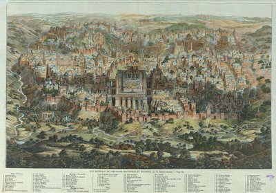 El mapa de Jerusalén Vue générale de Jérusalem historique et moderne de Adolf Eltzner
