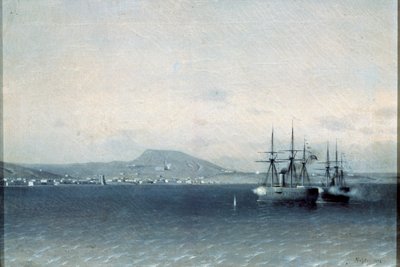 La Flota Turca bombardeó la ciudad de Feodosia en 1878, 1878 de Adolf Fessler