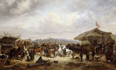 La feria de caballos, 1863 de Adolf Friedrich