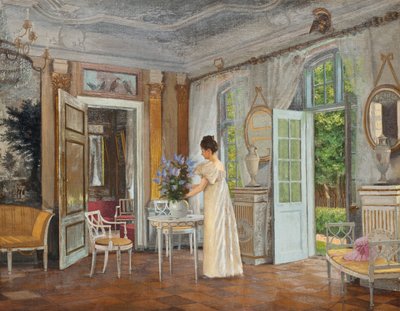 Arreglando Flores de Verano de Adolf Heinrich Hansen