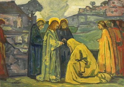 Cristo y la cananea de Adolf Holzel