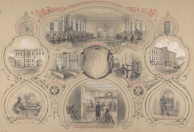 La oficina principal de telégrafos recién construida en San Petersburgo y abierta el 14 de octubre de 1862 de Adolf Jossifovich Charlemagne
