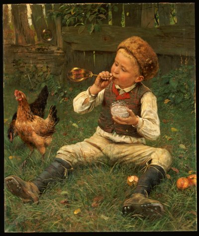 Soplando burbujas, 1885 de Adolf Lins