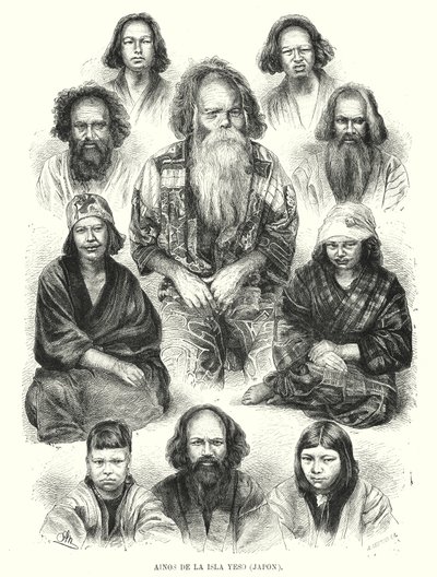 Pueblo Ainu del norte de Japón de Adolf Neumann