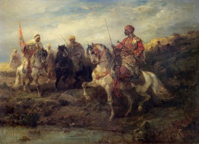 Guerreros árabes a caballo de Adolf Schreyer
