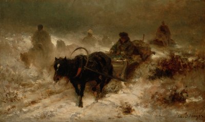 Regresando a casa, siglo XIX de Adolf Schreyer
