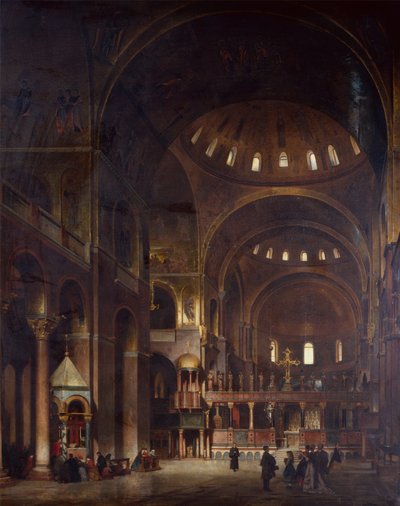 El interior de San Marcos, Venecia de Adolf Seel
