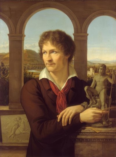 Retrato del escultor Bertel Thorvaldsen de Adolf Senff