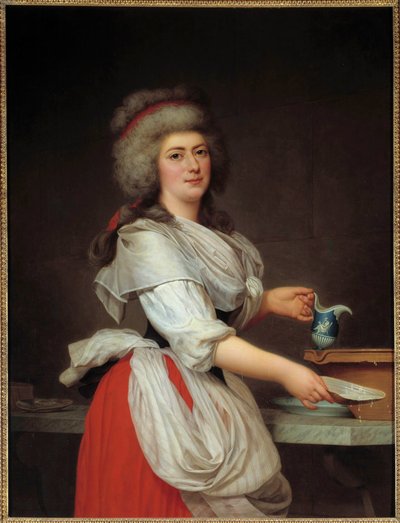Retrato de Madame Aughie, doncella de la Reina de Francia María Antonieta de Adolf Ulrich Wertmuller