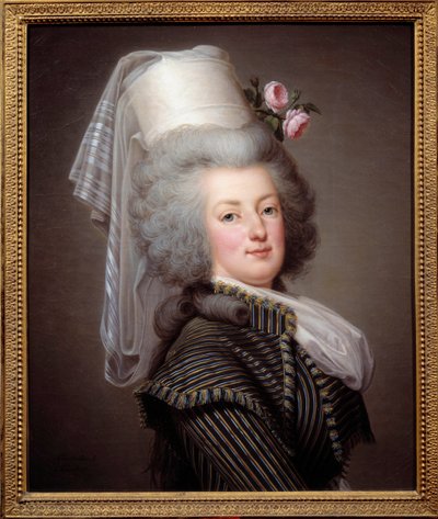 Retrato de María Antonieta de Lorena-Habsburgo, Reina de Francia, con vestido de amazona. Pintura de Adolf Ulrich Wertmuller de Adolf Ulrich Wertmuller