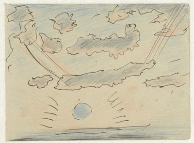 Estudio de nubes con sol de Adolf le Comte