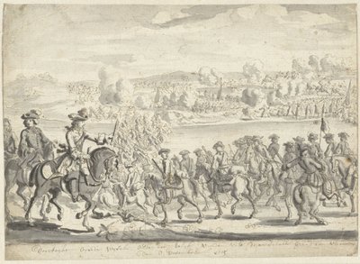 Paso del ejército sajón a través del Vístula el 8 de diciembre de 1715 de Adolf van der Laan