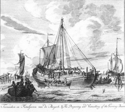 «Toemaaken en fictaljeeren van de buysch» (n.º 4 de la serie Pesca del arenque) de Adolf van der Laan