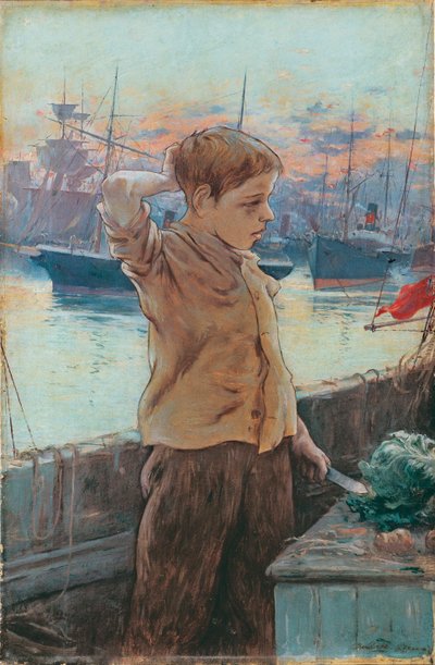 "Le mousse" (El niño del barco) Peinture d