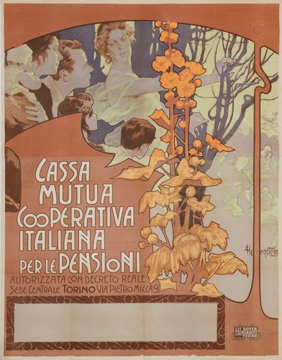 Cassa nazionale mutua cooperativa per le pensioni, 1898 de Adolfo Hohenstein