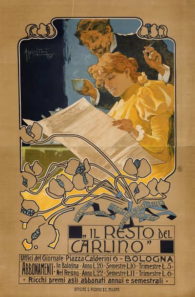Il Resto del Carlino, 1898 de Adolfo Hohenstein