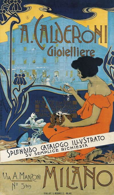 Joyero A. Calderoni, Milán, 1898 de Adolfo Hohenstein