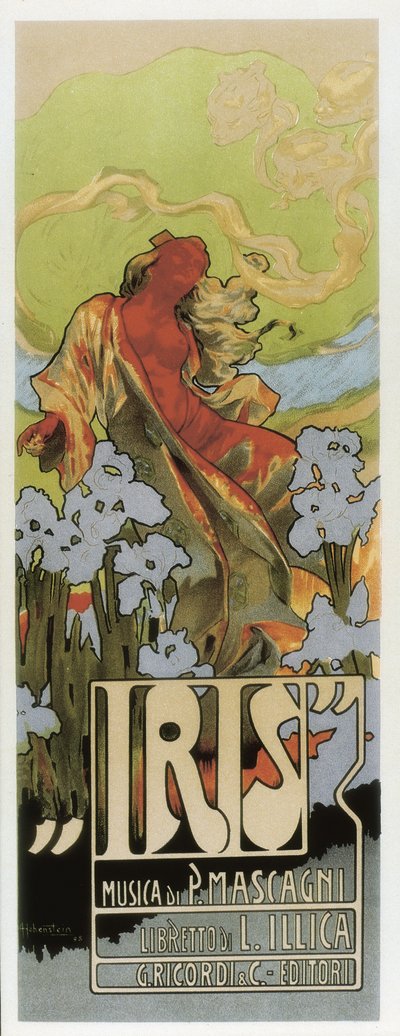 Ópera "Iris" de Pietro Mascagni de Adolfo Hohenstein