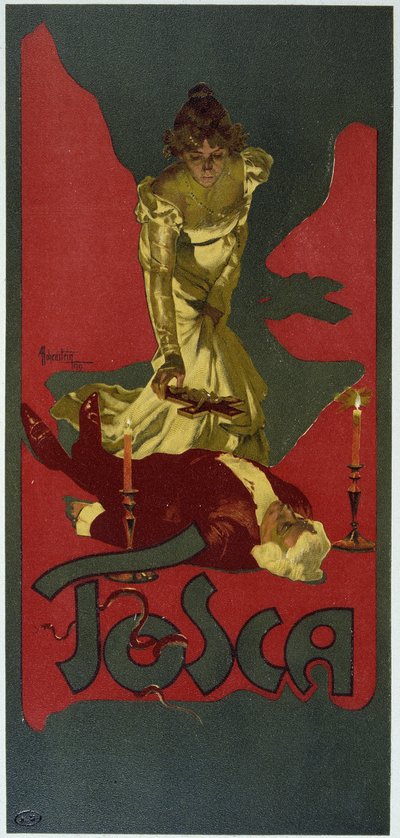 Cartel de Hohenstein. “La Tosca” de Giacomo Puccini, basado en el drama de V. Sardou. de Adolfo Hohenstein