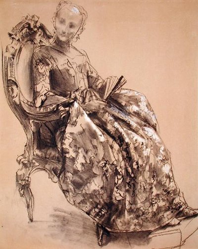 Estudio de la princesa Amalia de Prusia de Adolph Menzel