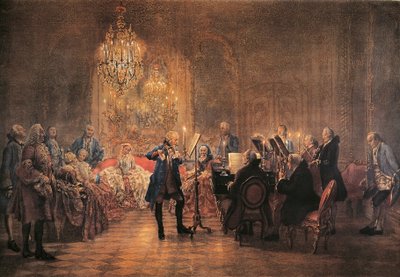 Concierto para flauta con Federico el Grande en Sanssouci de Adolph Menzel