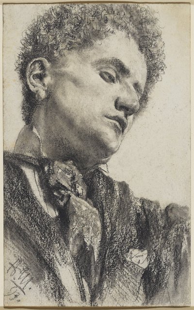 Cabeza de un joven de Adolph Menzel