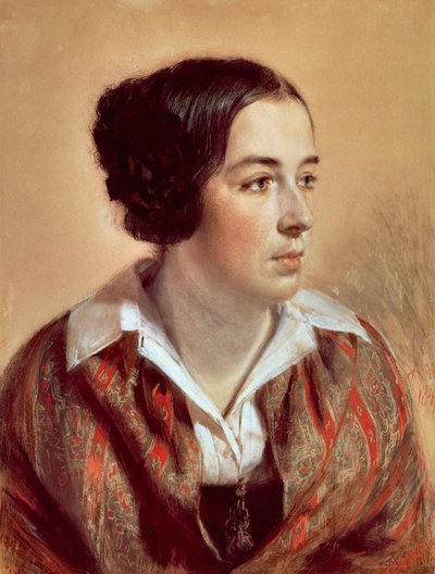 Retrato de Caroline Arnold de Adolph Menzel
