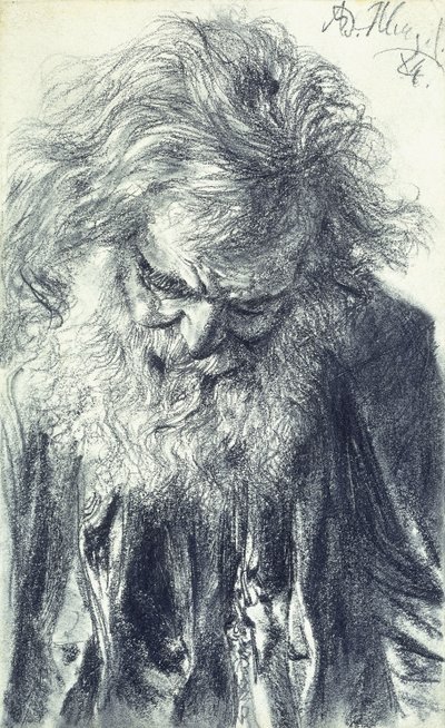 Retrato de un anciano, 1884 de Adolph Menzel