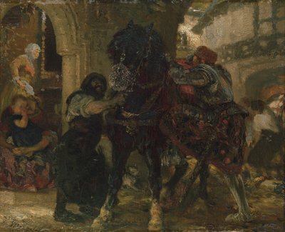 El caballero en la herrería, 1865 de Adolph Menzel