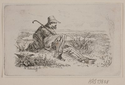Un caminante sentado de Johan Adolph Kittendorff