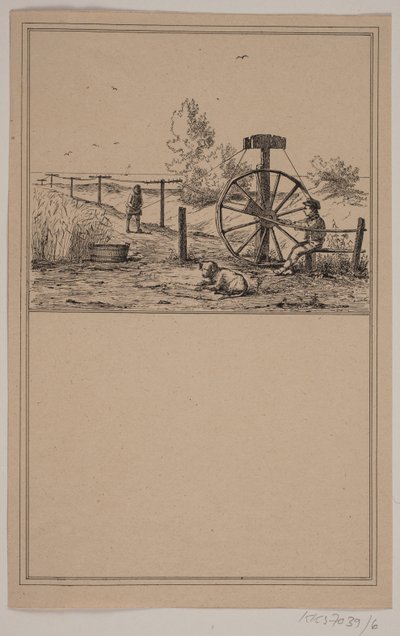 El cordelero. No. 5 en Chr. Winther y M. Rørbye, "25 Imágenes para niños pequeños" de Johan Adolph Kittendorff