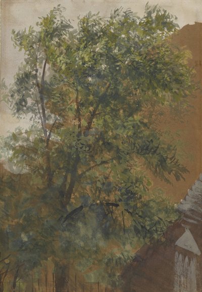 Vista desde la ventana del patio de su estudio en Marienstraße 22 de Adolph Menzel