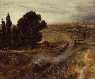 El ferrocarril Berlín-Potsdam. 1847 de Adolph Menzel