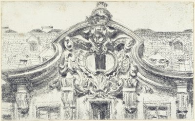 Frontón del saliente central del Palacio de Sajonia en Dresde de Adolph Menzel