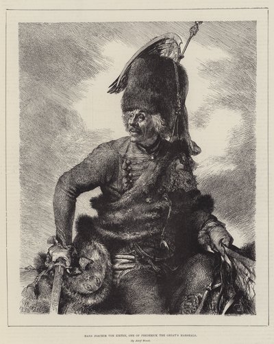 Hans Joachim von Zieten, uno de los mariscales de Federico el Grande de Adolph Menzel