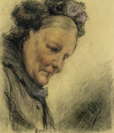Cabeza de una Anciana de Adolph Menzel