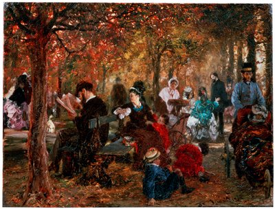 En el Jardín de Luxemburgo Un recuerdo del Jardín de Luxemburgo de Adolph Menzel