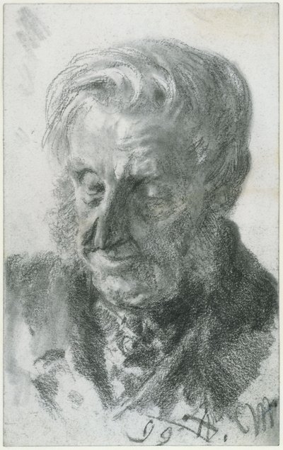 Cabeza de un anciano de Adolph Menzel