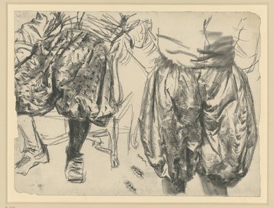 Maqueta con el traje de gala del príncipe elector Juan Jorge I de Sajonia en dos perspectivas, Museo Histórico, Dresde de Adolph Menzel