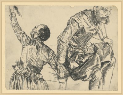 Maqueta con el traje de gala del príncipe elector Juan Jorge I de Sajonia en dos perspectivas, Museo Histórico, Dresde de Adolph Menzel