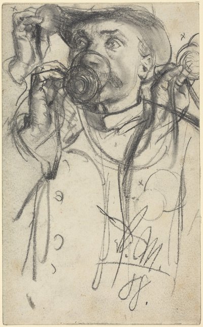 Estudios sobre un hombre que bebe de Adolph Menzel