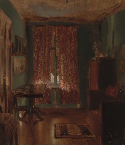 La sala de estar del artista en Ritterstrasse de Adolph Menzel
