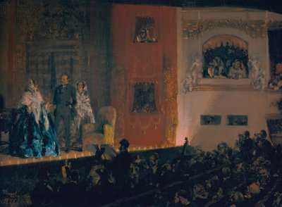 Théâtre du Gymnase en París, 1856 de Adolph Menzel