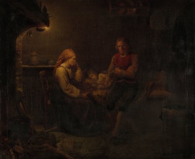 El niño enfermo de Adolph Tidemand