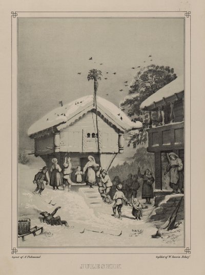 Ilustración del libro Norge fremstillet i Tegninger de Asbjørnsen, P.Chr. y publicado por Chr. Tønsberg (no, 1848) de Adolph Tidemand