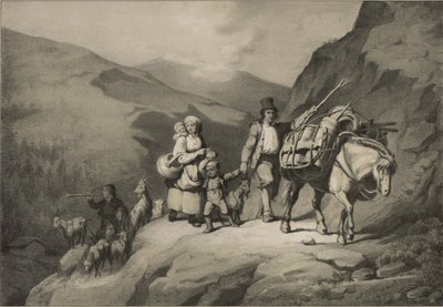 Ilustración del libro Norge fremstillet i Tegninger de Asbjørnsen, P.Chr. y publicado por Chr. Tønsberg (no, 1848) de Adolph Tidemand