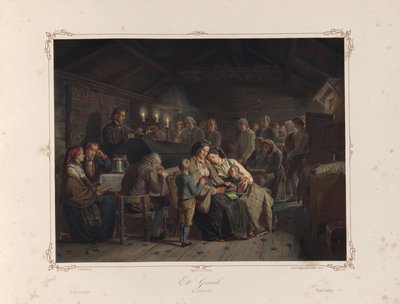 Ilustración del libro Norske Folkelivsbilleder de Tidemand, Adolph y publicado por Chr. Tønsberg (Christiania, 1858) de Adolph Tidemand
