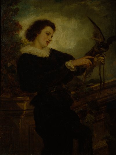 El cetrero (óleo sobre lienzo) de Adolph Tidemand