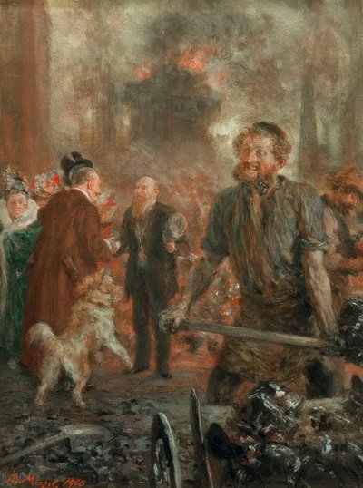 Visita a la fábrica de hierro de Adolph Menzel