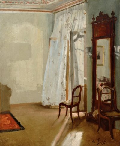 La habitación del balcón de Adolph Menzel